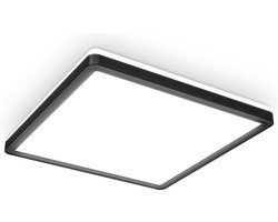 B.K.LICHT - LED Plafonniére - zwart - led paneel - plafondlamp - l: 29.3cm - 4.000K - 2.400Lm - 18W
