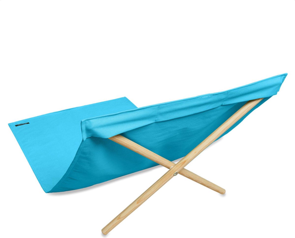 Strandstoel - Opvouwbaar - Canvas & Grenen - Blauw - Turquoise - Beach Chair - Beach-Lounger