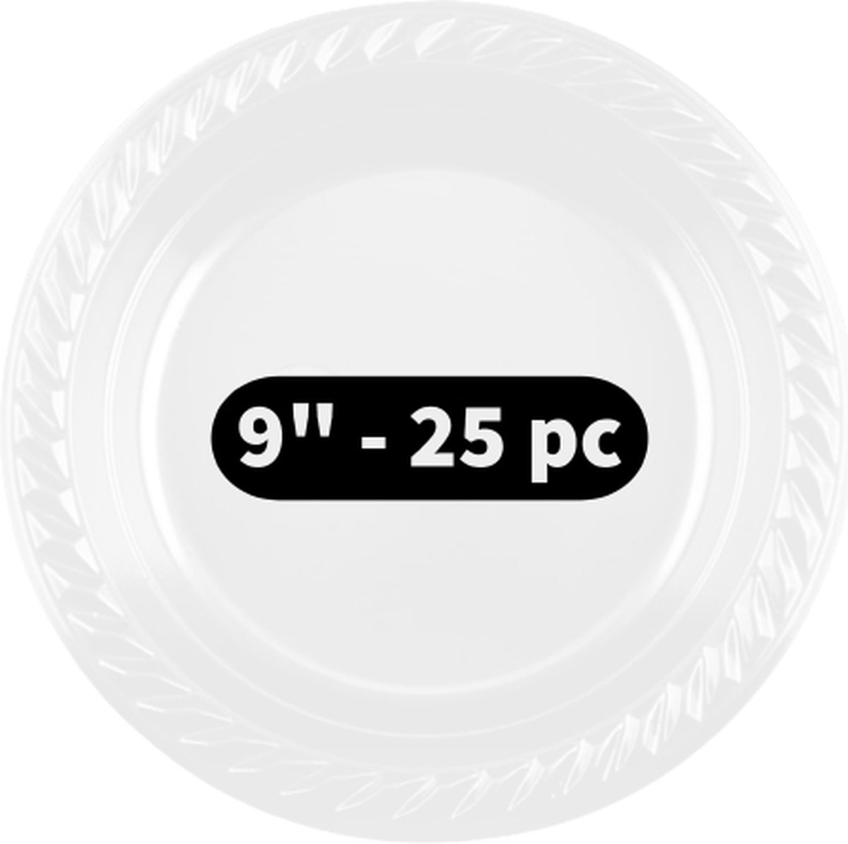 25 PP borden transparant 22.8 cm , 9