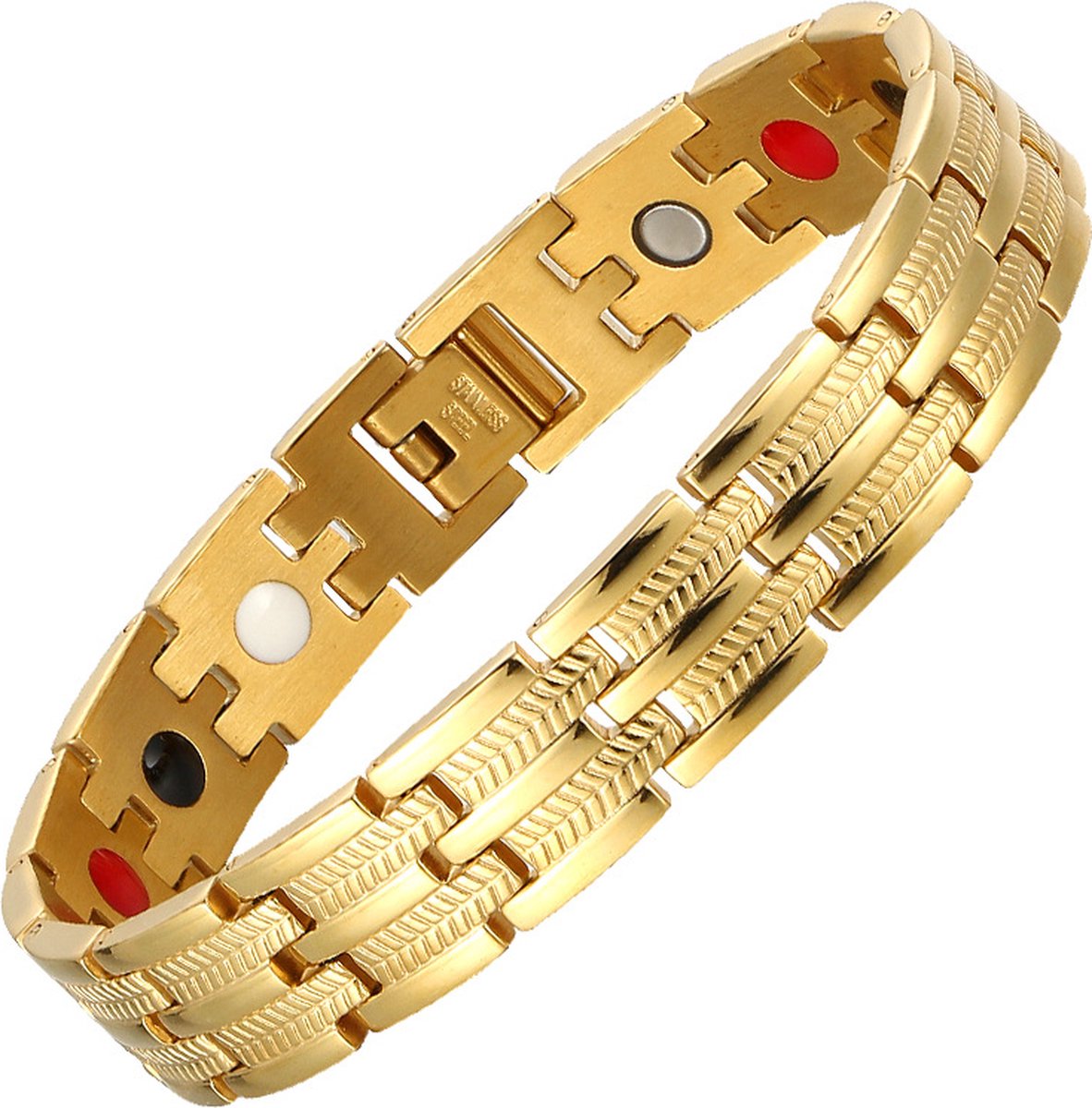Narvie - Helende Armband - Magneet Armband - Gezondheidsarmband Magnetische Armband - Kleur Goud
