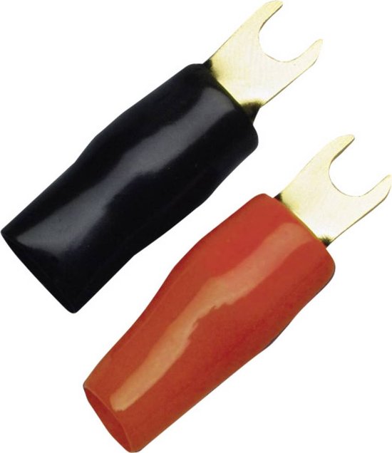 Sinuslive KSI 25 P6 Vorkkabelschoen 25 mm² Gat diameter=5 mm Deels geïsoleerd Zwart, Rood 6 stuk(s)