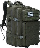 Bol.com iBright 45L Militaire Rugzak | Tactische rugzak | Tactical Backpack | Oxford Stof | Waterdicht | Leger Groen aanbieding