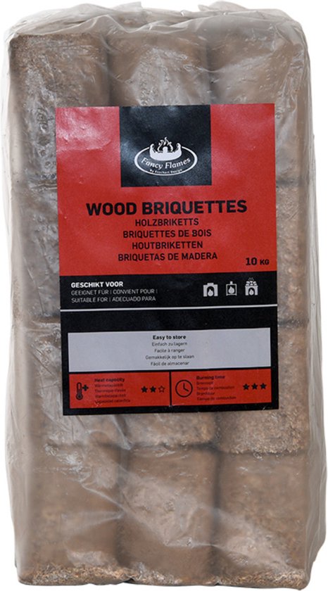 5x pakken houtbriketten 10 kilo voor kachel/openhaard - Hout - Houtbriketten geperst