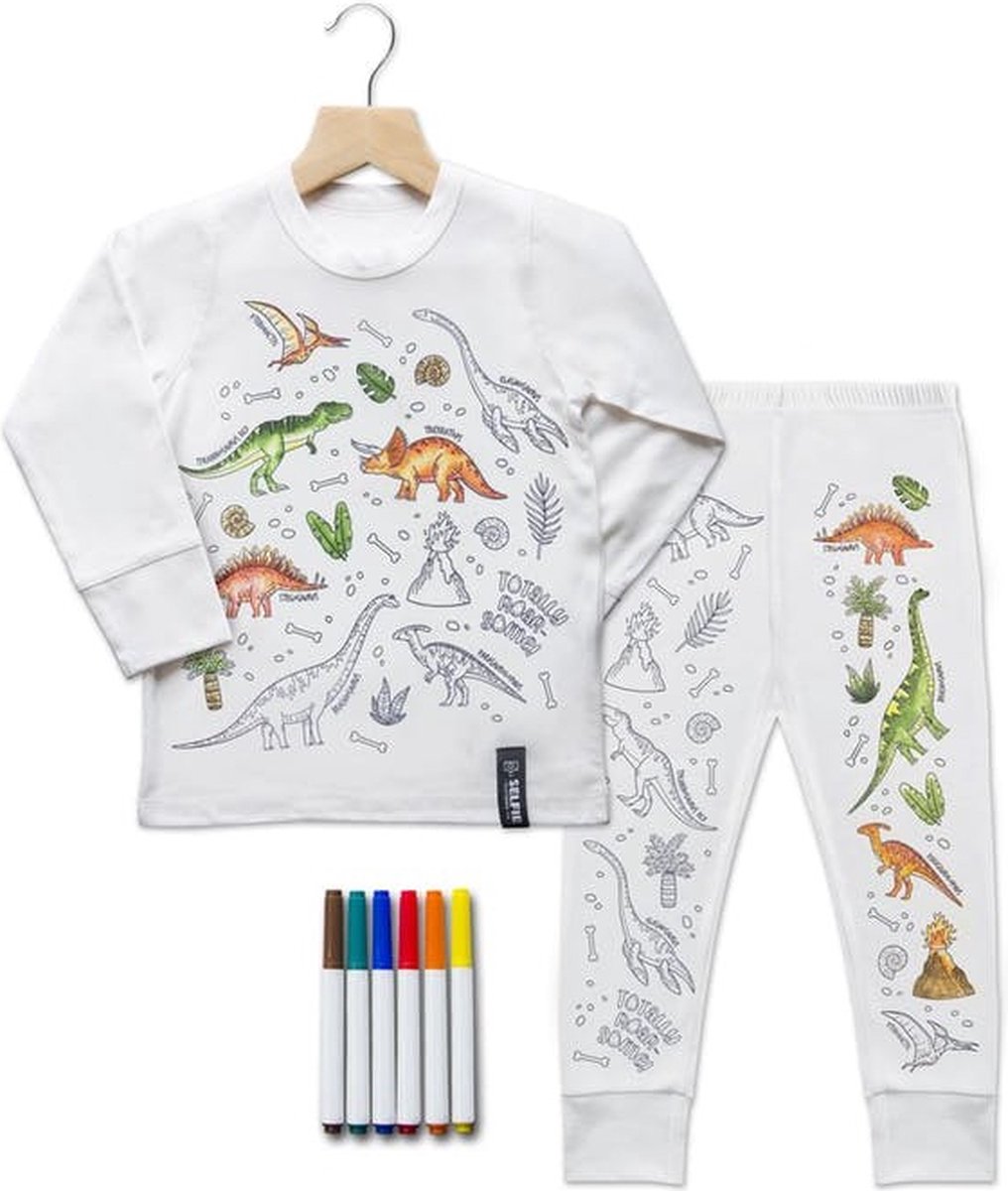 Generisch Rode pyjama lange mouwen jongens pyjama dinosaurus print Generisch Rode pyjama lange mouwen jongens pyjama dinosaurus print