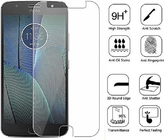 Full Cover Full Glue 9H Glass Screen Protector for Motorola Moto G5s Plus _ Black