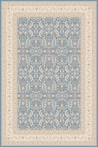 Tebriz 10005 - Gebloemd -Bedrukt tapijt op chenille stof - Vloerkleed - Antislip - Wasbaar - 160x230 cm.
