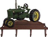 een gietijzeren kapstok tractor groen 27,5x35,5 cm
