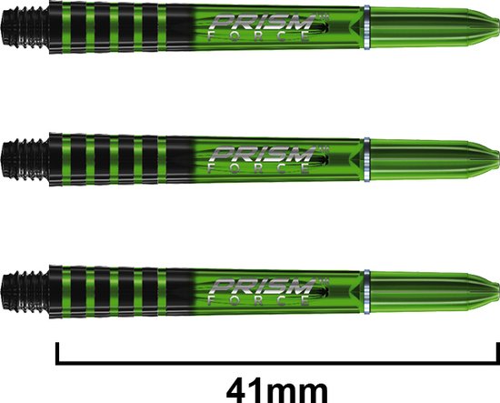 WINMAU - Prism Force Dartschachten Groen, Tussenliggend - 1 set per pakket (3 Dartschacht in totaal) van Winmau — afbeelding 2