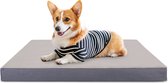 Nobleza B59 - Orthopedische Hondenkussen Wasbaar - Hondenbed - Maat M: 75 x 50 x 8 cm - Grijs