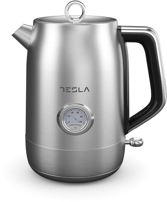 Tesla KT500X - Waterkoker - Waterkoker Retro - Waterkokers - 1.7 Liter - Temperatuurmeter - 2200W - RVS