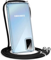 Samsung Galaxy S20 FE Telefoonhoesje met koord - Kettinghoesje - Anti Shock - Transparant TPU - Draagriem voor Schouder / Nek - Schouder tas - ZT Accessoires