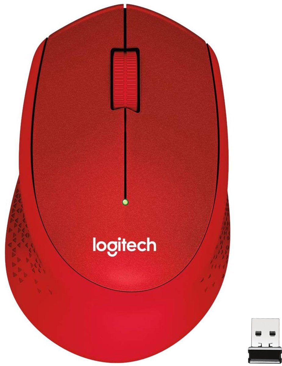 Logitech M330 Silent Draadloze Muis Rood