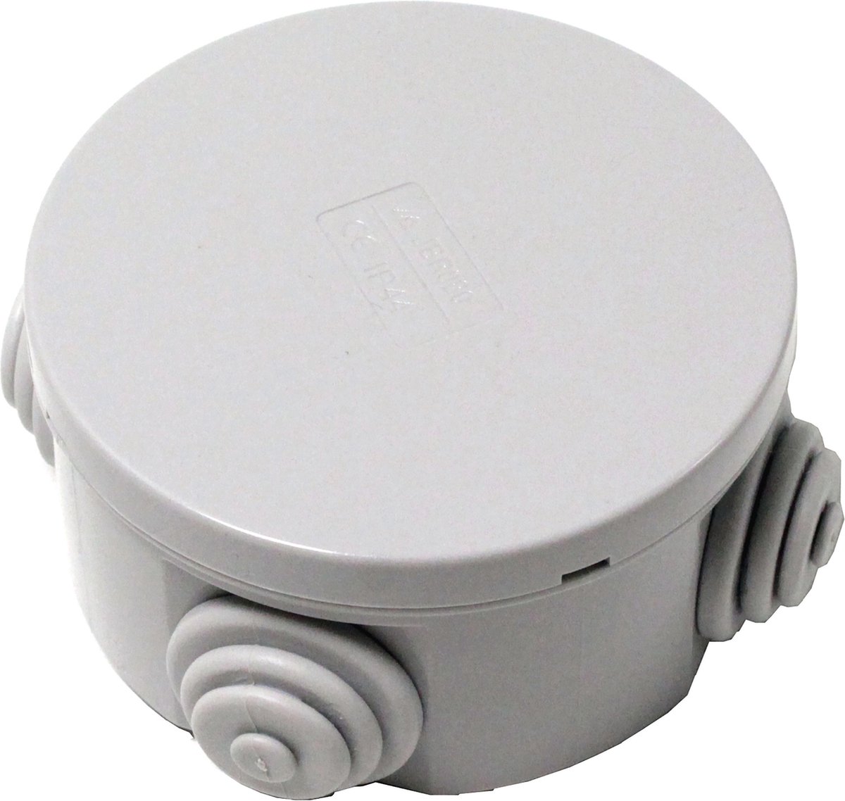 BeMatik - IP44 waterdichte behuizing van 80x36mm rond oppervlak