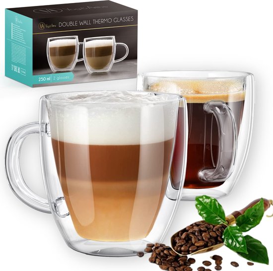 De'Longhi Verre à latte macchiato 220 ml, 2 Pièce/s, Transp