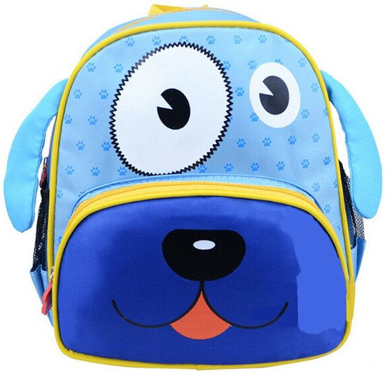 Schoolrugzak - Rugzak - Kinderrugzak - Nylon - Mode rugzak - Met blauwe hond cartoon - Klein: 24x20x10 cm