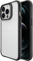 Smartphonica Carbon Fiber Hoesje voor iPhone 13 Pro - Transparant / Back Cover geschikt voor Apple iPhone 13 Pro