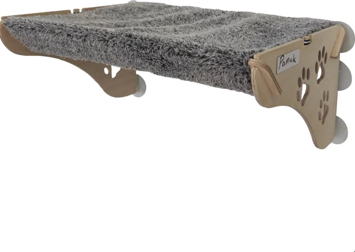 Arnillo - Kattenhangmat - Kattenhangmat Raam - Kattenmand - Kattenbed - Kattenbed Raam - Kat Decoratie - Houten Kattenhangmat – foto 6