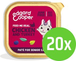 Edgard & Cooper Senior PatÃ© Chicken & Turkey 85 gram - 20 kuipjes