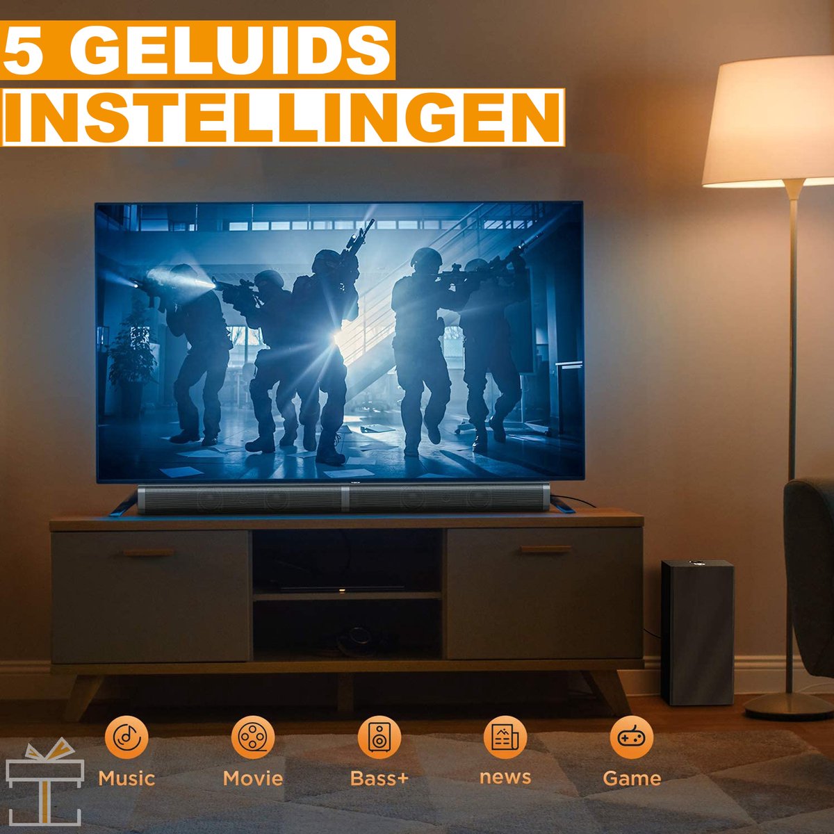 Happyment Soundbars voor TV & PC - Bioscoop ervaring - afbeelding 3