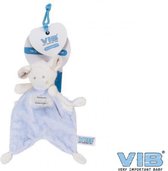 Pluche knuffel muis Doudou blauw Very Important Baby VIB