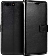 Bookcase Geschikt voor: Huawei P10 Zwart - portemonnee hoesje - ZT Accessoires