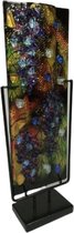Glazen vaas - 40 cm hoog - vaas '' Grape'' - vaas met standaard - handgemaakt