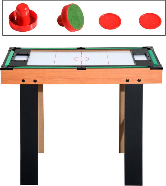 Thumbnail van een extra afbeelding van het spel 4 in 1 - Voetbaltafel - Tafelvoetbal - Pooltafel - Hockey - Tafeltennistafel - Pingpongtafel - 87 x 43 x 73 cm
