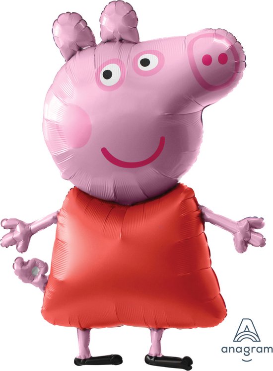 Amscan Folieballon Peppa Pig 91 X 121 Cm Roze/rood
