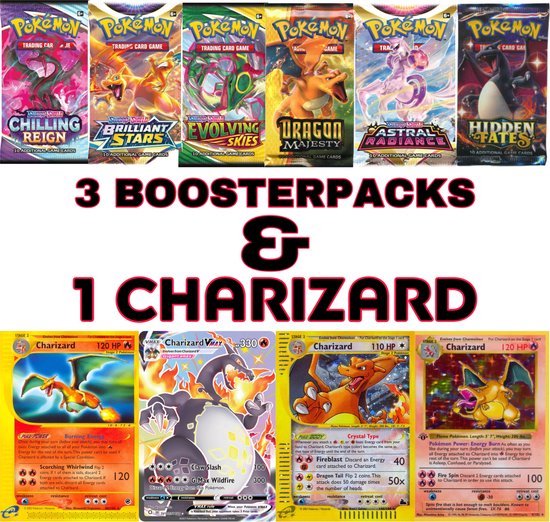 Afbeelding van het spel Pokémon - Charizard Bundle + 3 Boosterpacks