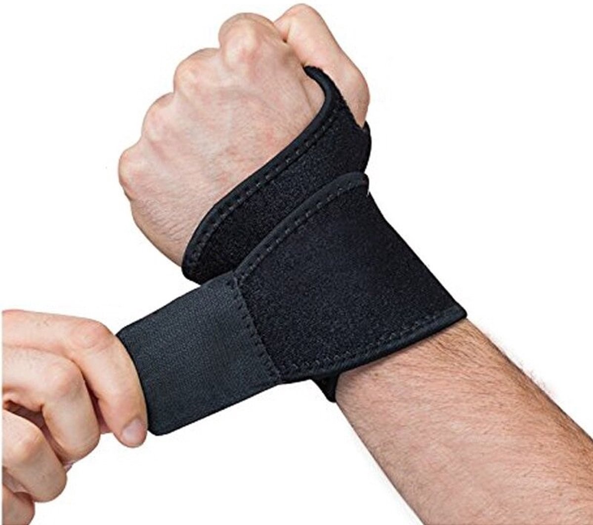 2x Fitness & CrossFit Polsband - Wrist Wraps - Krachttraining - Polsbrace - Polsbescherming - Zwart