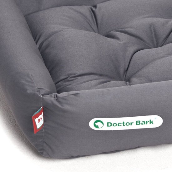 Doctor Bark | Orthopedische hondenmatras met behaaglijk fleece ligoppervlak, wasbaar ligkussen voor grote honden (L - 100 x 70 cm, lichtgrijs - lichtgrijs