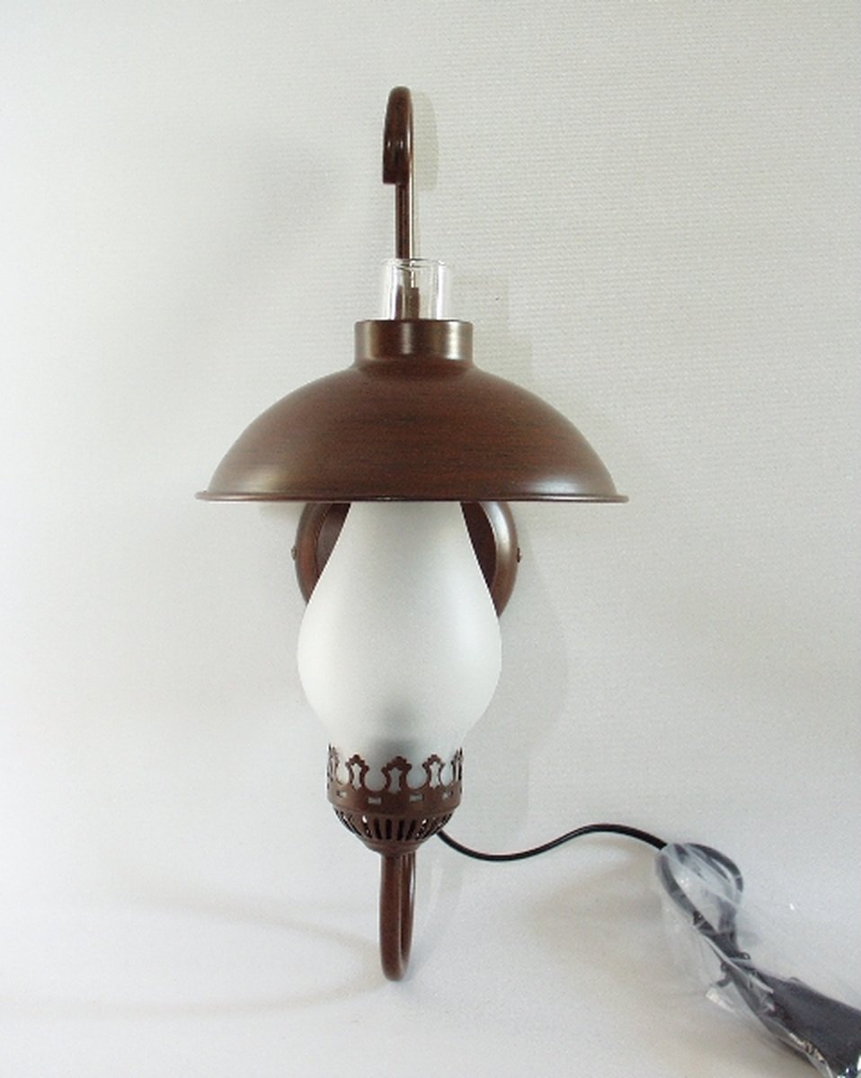 Wandlamp - 44 cm hoog - verlichting - lantaarn - glas