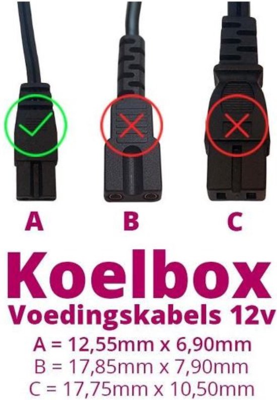 Negen noodzaak Portugees Electrovision Koelbox stroomkabel 12 volt - 2m | bol.com