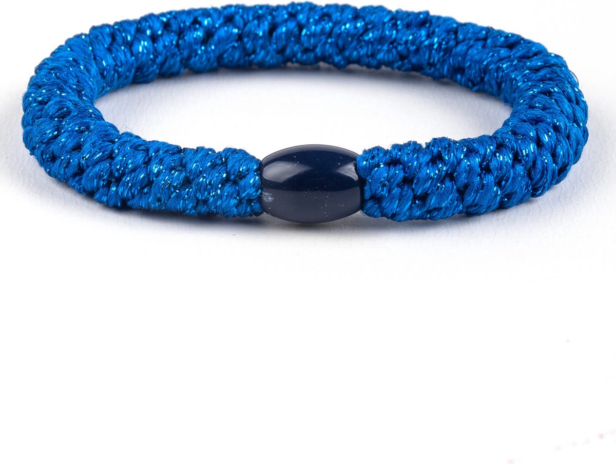 Banditz Haarelastiekje en armbandje 2-in-1 electric blue glitter | DEZELFDE DAG VERZONDEN (vóór 15.00u besteld)