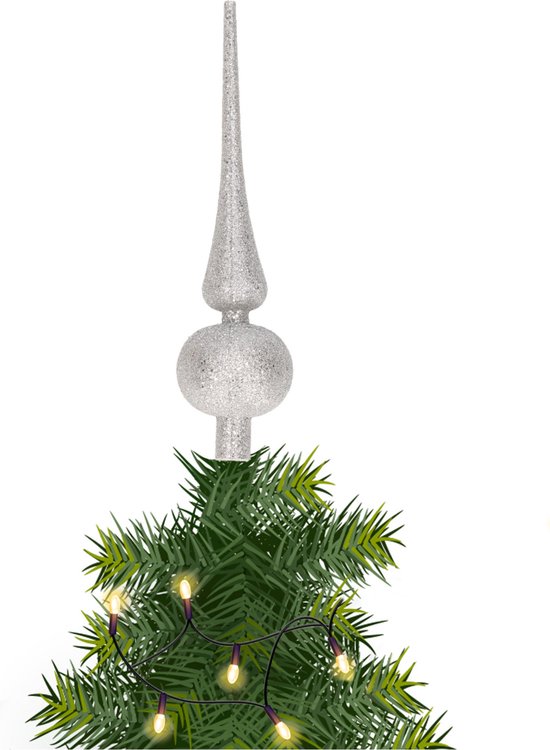 Foto: Gerimport mini kerstboom piek ster rood kunststof 145 cm kerstboompiek