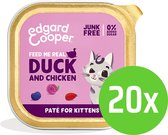 20x Edgard & Cooper Kitten Pate Duck & Poussin 85 grammes