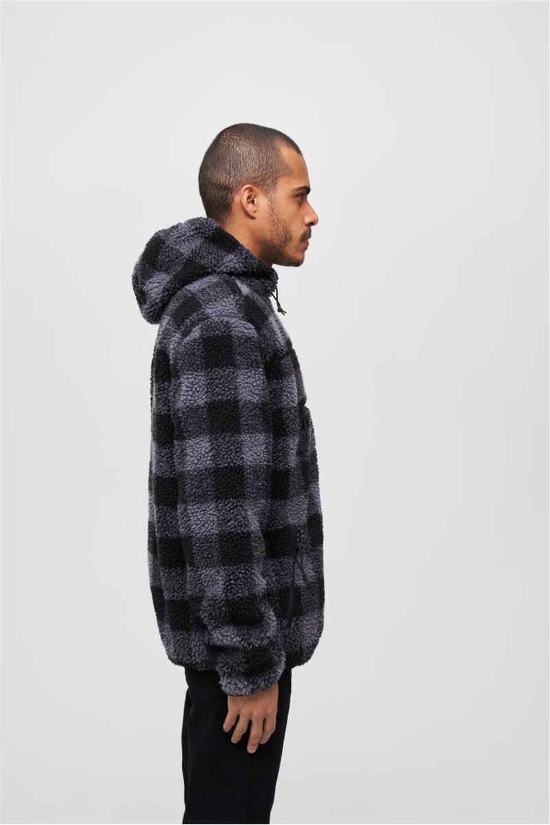 Brandit Teddyfleece Worker Pullover Zwart-Grijs Sweater — cadeau in Mode & Accessoires - foto 5