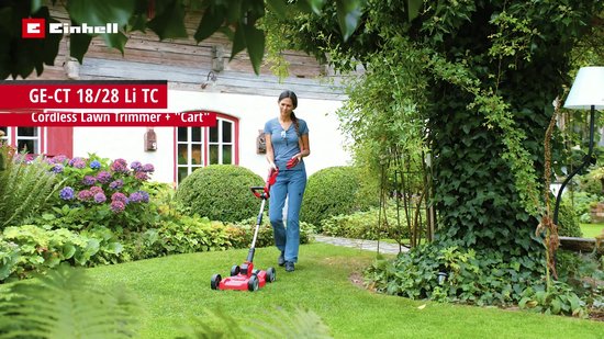 Einhell Accu Grastrimmer GE-CT 18/28 Li TC Solo - Power X-Change - 18 V/Li-Ion - Incl. Trimmer Cart - Maaidiameter: 28 cm - Incl. draadspoel - Excl. accu en lader