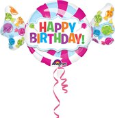 Folieballon Snoep Happy Birthday XL
