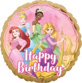 Amscan - Disney Princess - Ballon aluminium - Ballon hélium - Happy anniversaire - 43cm - Vide - 1 pcs.