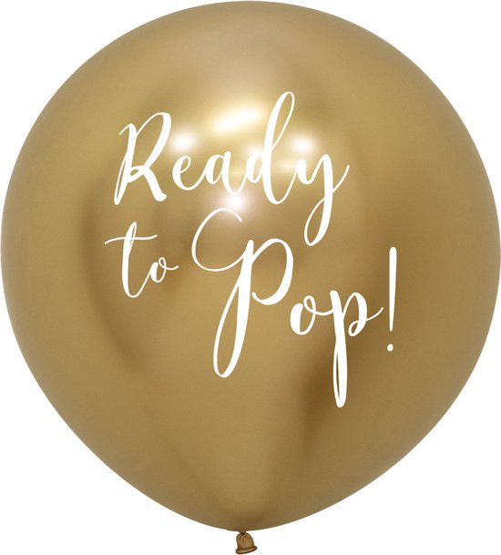 Gender Reveal Ballon Ready to Pop 60cm per stuk