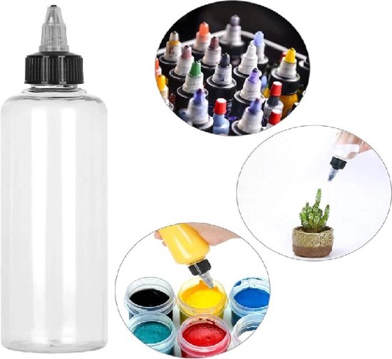 Knijpfles, 18 stuks, doseerfles, squeeze fles, 30 ml/60 ml/120 ml, spuitflessen, knijpflessen met rode punten en doppen, trechters, etiketten, borstels voor sojasaus, kruiden, koken, sauzen