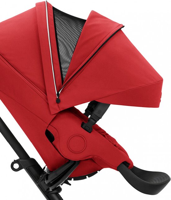 Stokke Xplory X, blauw, luxe kinderwagen, verstelbaar voor het comfort van baby en ouders, bekleding, harnas en reflecterende ritssluiting voor extra veiligheid, vouwt in een handomdraai