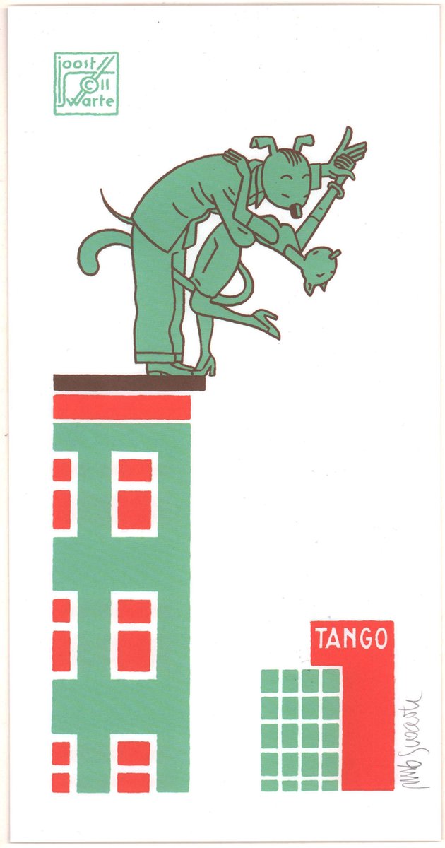 Joost Swarte - Vier Dansen: Tango, Waltz, Samba & ChaChaCha - Set van 4 prenten