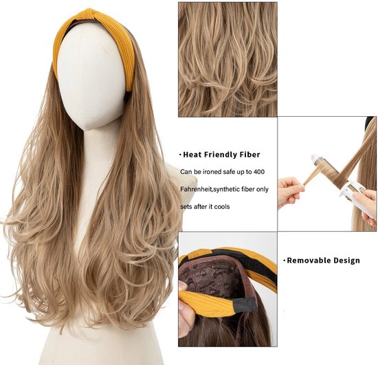 BaykaDecor - Luxe Hoofdband Nep Haar - Pruik - Haarband - Haren - Haarbanden - Verzorging - Cadeau - Verkleden - Dames - Blond - BaykaDecor