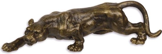Gietijzeren beeld - Bruine panter - Dieren beelden - 11,4 cm hoog