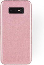 HB Hoesje Geschikt voor Samsung Galaxy S10E - Glitter Back Cover - Roze