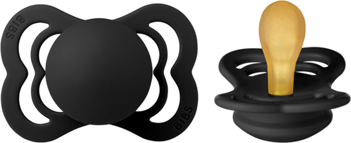Goedkoopste BIBS Supreme Natuurrubber Black/Zwart maat 1 0-6 maanden 1 stuk