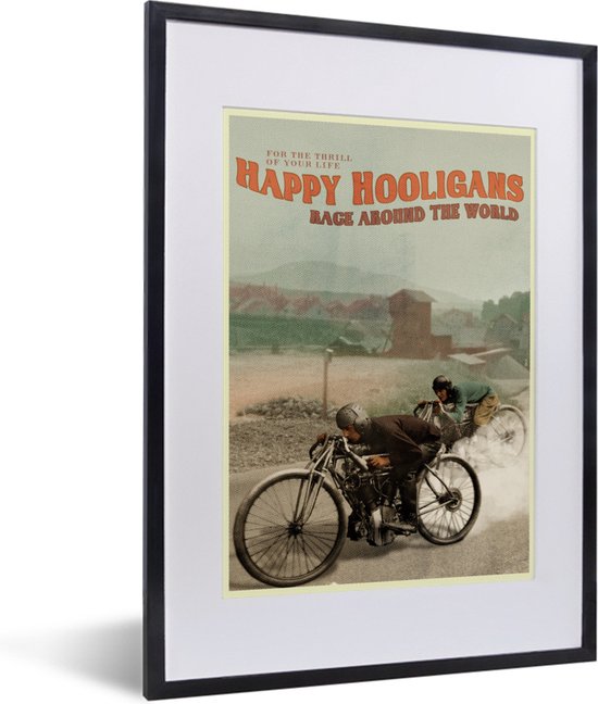 Fotolijst incl. Poster - Mancave - Motor - Vintage - Quote - 30x40 cm - Posterlijst