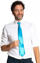 Partychimp Cravate Blauw 50 Cm Déguisements Wear Homme - Blauw - Polyester